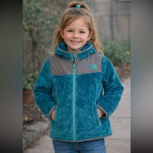 THE NORTH FACE Denali Fleece Alpine Zip Up Hooded Turquoise Jacket Size XL 18